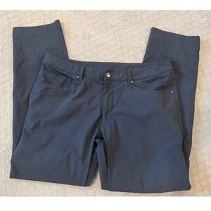 Lululemon ABC Classic-Fit 5 Pocket Pant 34 x‎ 31 Black /deep grey  Warpstreme